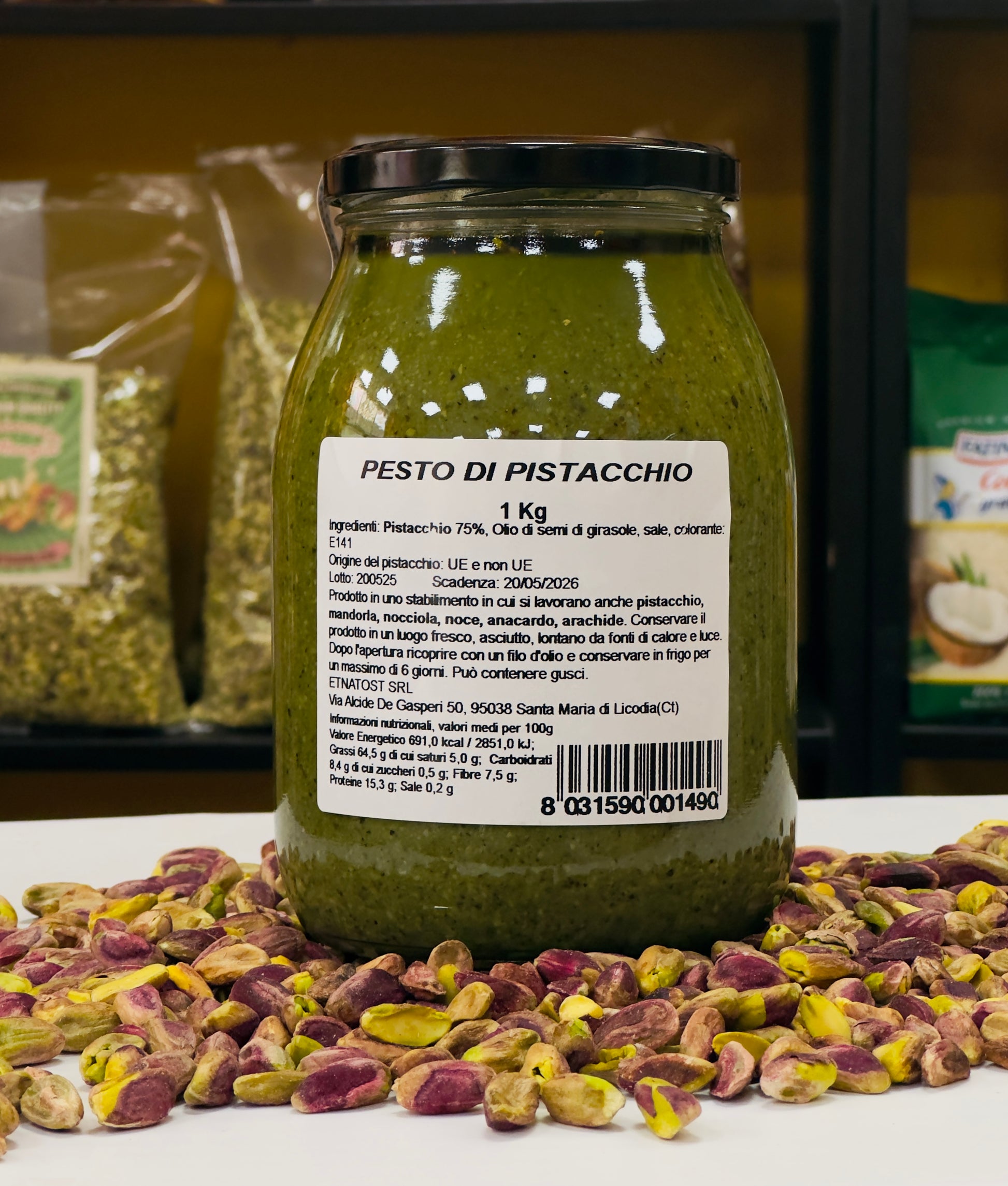 Pesto di Pistacchio - Vasetti - Schiaccia & Mangia  - fruttasana.com