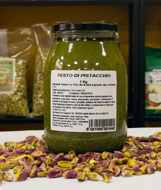 Pesto di Pistacchio - Vasetti - Schiaccia & Mangia  - fruttasana.com